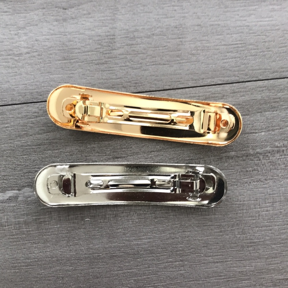 Bundle | Set of 2 Fashion Hair Barrettes Silver & Gold - Picture 2 of 4